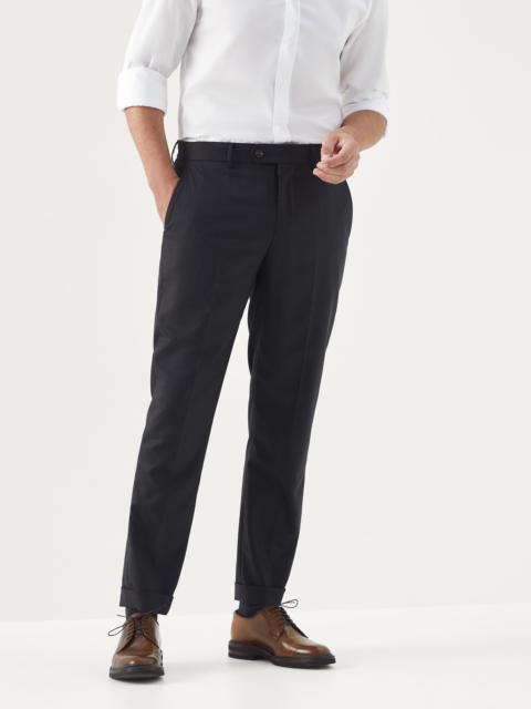 Brunello Cucinelli Virgin wool houndstooth formal fit trousers