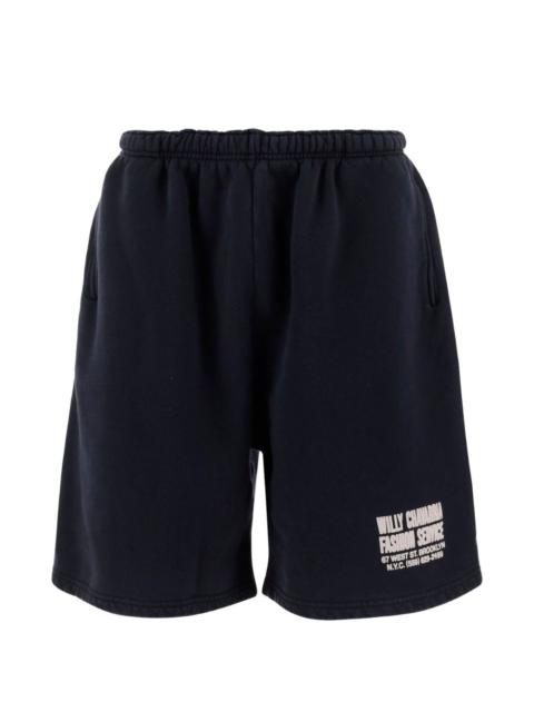 WILLY CHAVARRIA logo-lettering track shorts