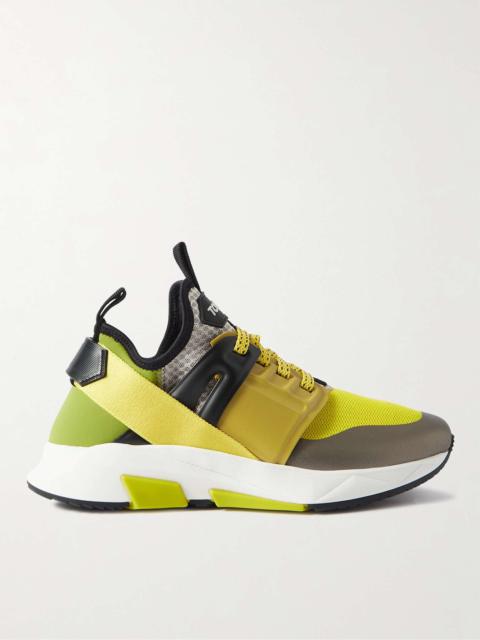TOM FORD Jago Scuba, Mesh and Leather Sneakers