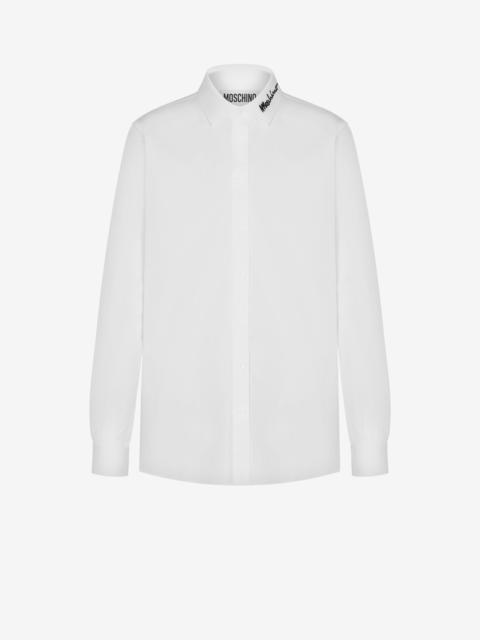 Moschino POPLIN SHIRT WITH LOGO SIGNATURE