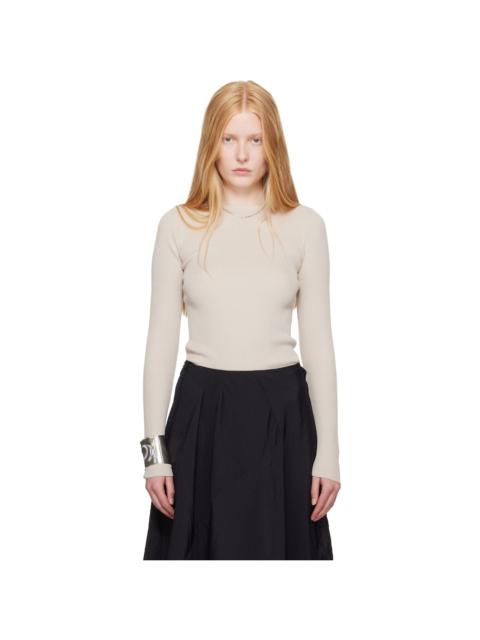 Our Legacy WORK SHOP Emporio Armani Taupe Stretto Popover Sweater