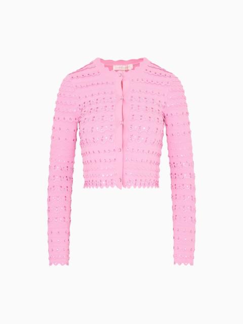 LoveShackFancy Ferris Sequin Scallop Cardigan