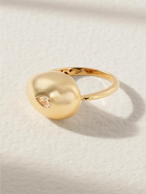 MATEO Water Droplet 14-karat Gold Diamond Ring