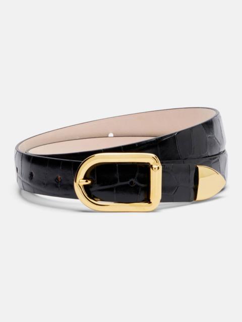 DÉHANCHE Mija croc-effect leather belt