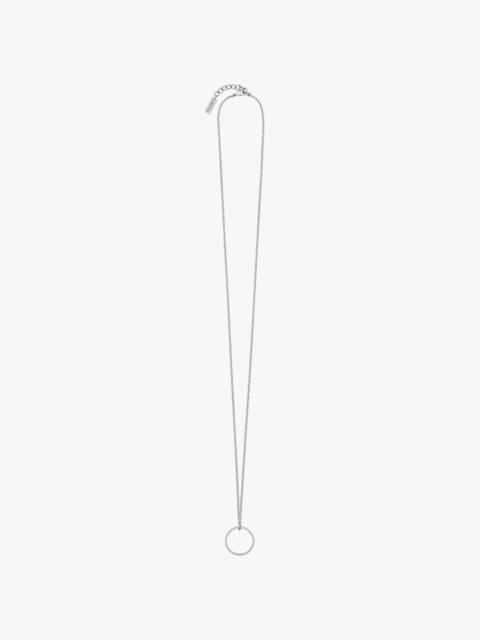 SAINT LAURENT RING NECKLACE IN STERLING SILVER