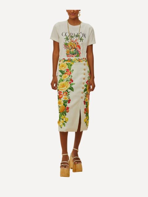 FARM RIO Off-White Corazón Tropical T-Shirt