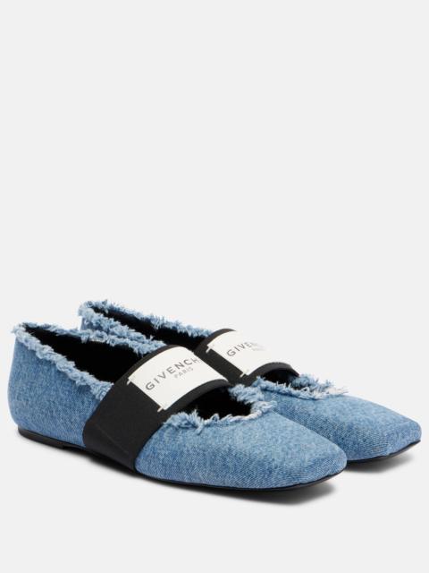 Givenchy Sliced Square denim ballet flats