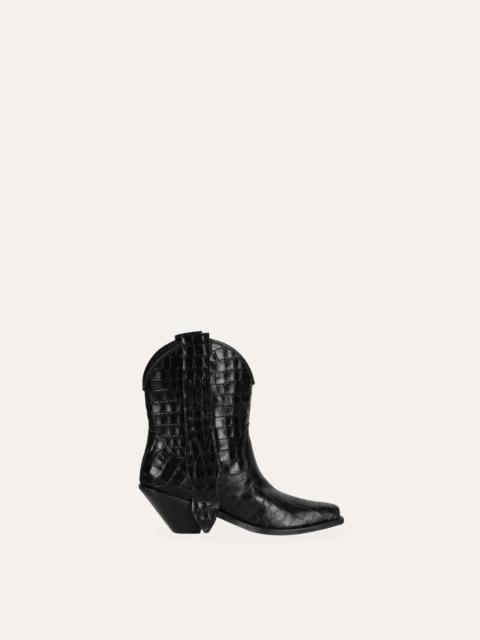 Johanna Ortiz Footsteps In The Sand Boots in Black Crocco