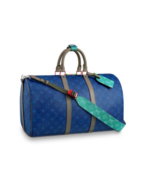 Louis Vuitton Louis Vuitton Keepall Bandouliere Monogram Outdoor 45 Pacific Blue