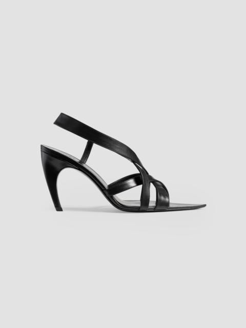 KHAITE Women's Sadie 85MM Multi-Strap Leather Sandals - Black