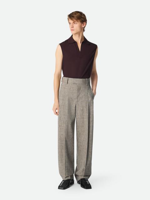 Bottega Veneta Fleck Viscose Straight Trousers