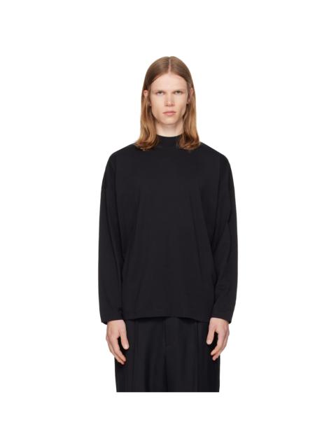 Jil Sander Black Cotton Mock-Neck T-shirt