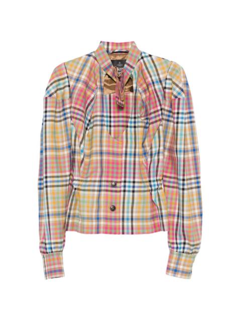 Vivienne Westwood plaid button front top
