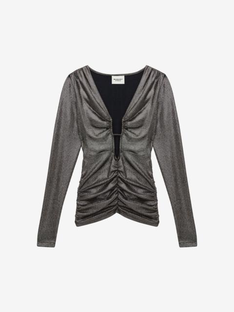 Tシャツ・カットソー Isabel Marant Black stretch silk blend Rose top Isabel Marant Black Stretch Silk Blend Rose Top | italist