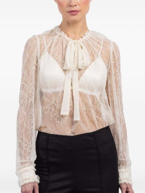 ULLA JOHNSON Iliana lace tie-detail blouse