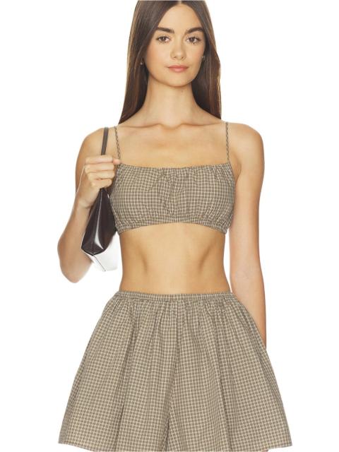 Enza Costa Japanese Mini Plaid Bralette