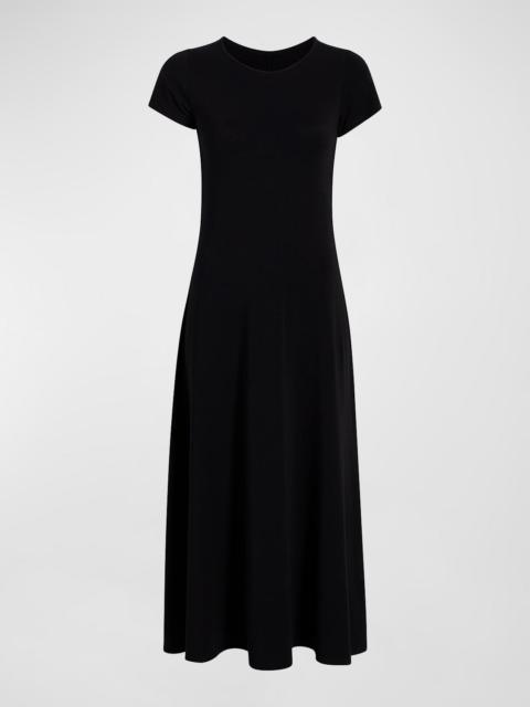 Another Tomorrow Cotton Fitted Tee Dress