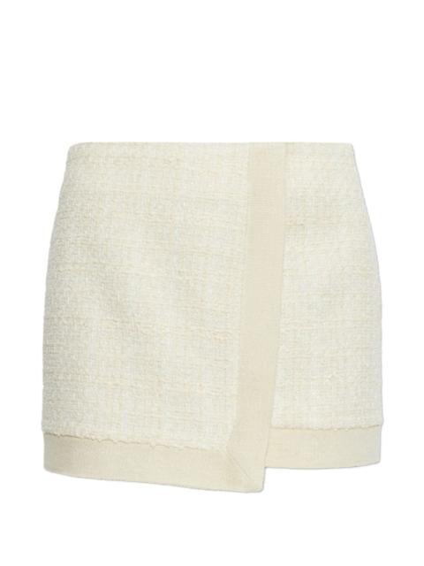 Balmain tweed wrap mini skirt