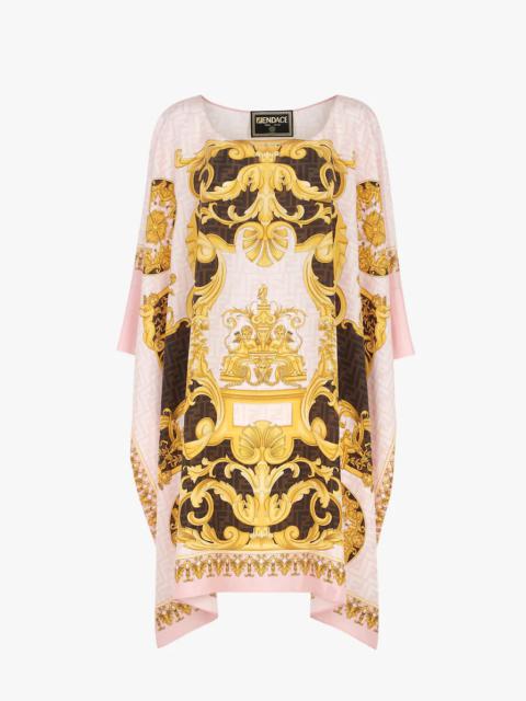 FENDI Fendace multicolor silk kaftan
