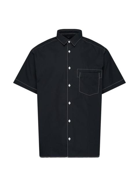 Comme des Garçons Homme Black Contrast-Stitching Detail Shirt