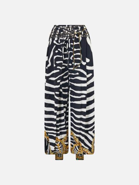 CAMILLA ASYMMETRICAL BELTED PANT ZIG ZAG ZOO
