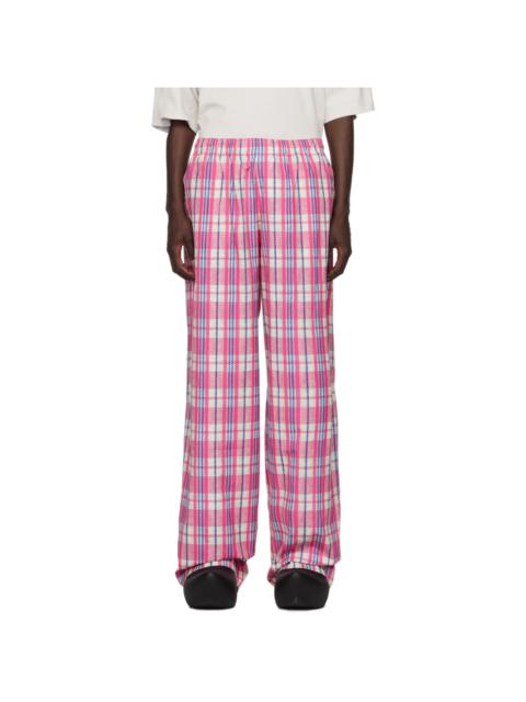 VETEMENTS Pink Check Sweatpants