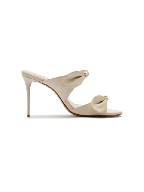 ALEXANDRE BIRMAN Magnolia Leather Mules ivory