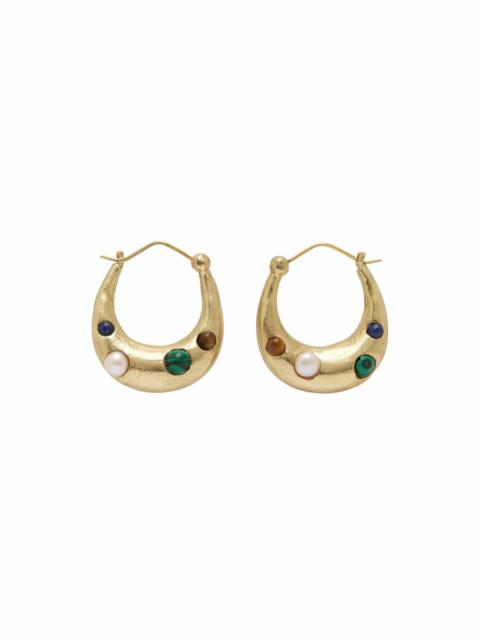 ALÉMAIS Jem Rainbow Stone Hoop Earrings