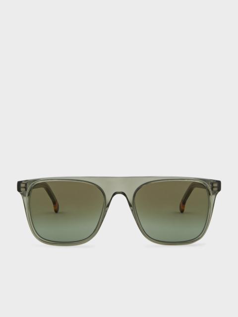 Paul Smith Khaki Crystal 'Cavendish' Sunglasses