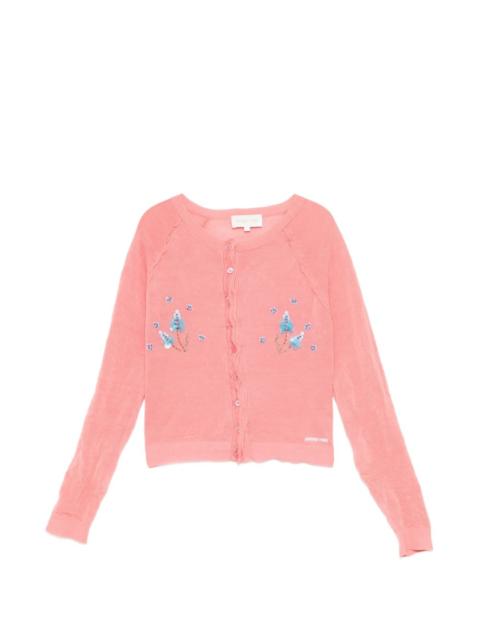 SHUSHU/TONG floral-embellished cardigan