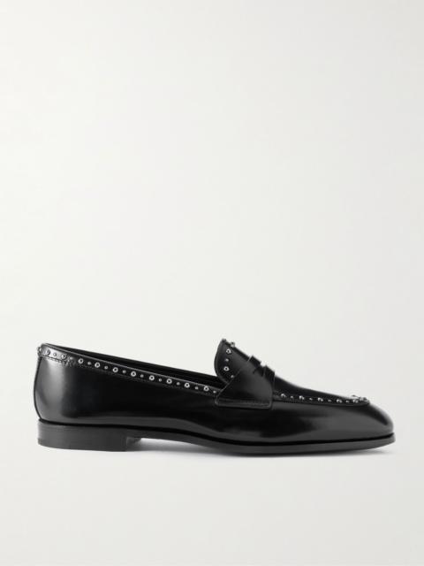Church's Onyx studded leather loafers Black