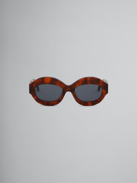 Marni TORTOISESHELL IK KIL CENOTE ACETATE SUNGLASSES