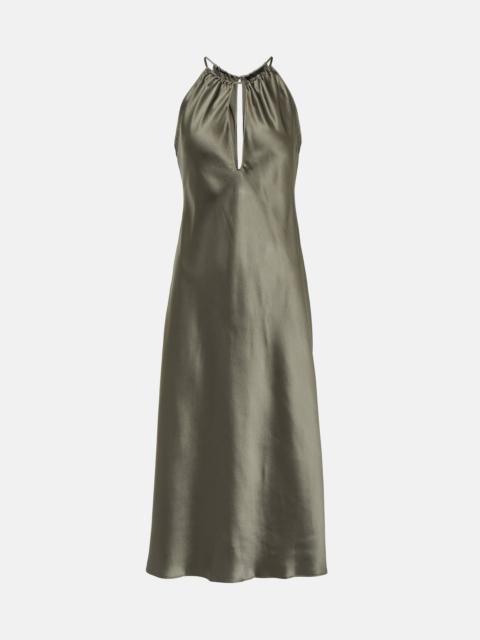 NILI LOTAN Eglantine halterneck silk midi dress