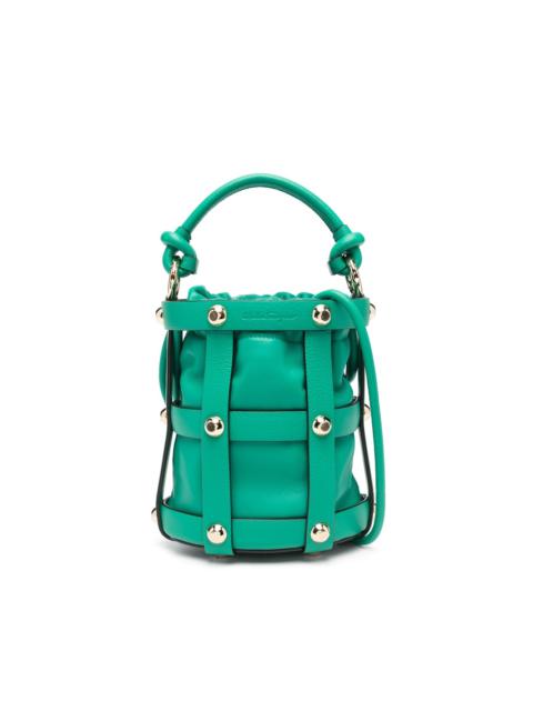 caged-design bucket bag