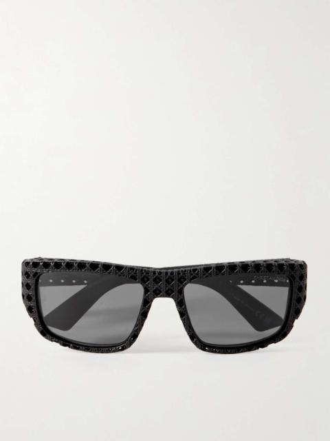 Dior Dior3D S1I Square-Frame Textured-Acetate Sunglasses