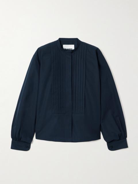 Jil Sander Pintucked Cotton-poplin Shirt