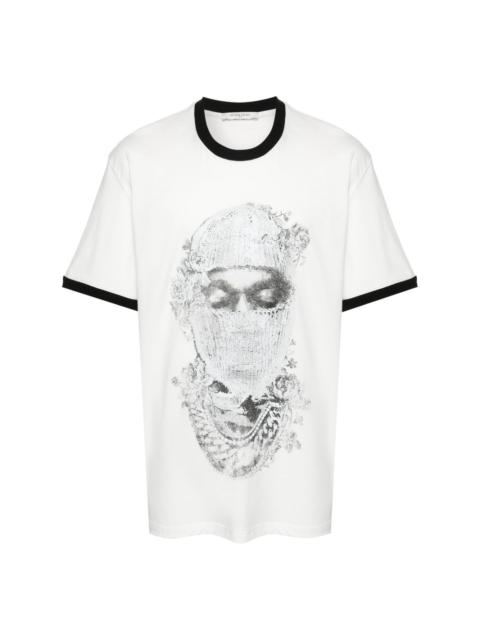 Mask Roses-print T-shirt