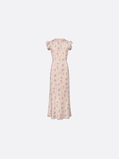 Alessandra Rich MIDI DRESS WITH RUFFLED SLEEVES