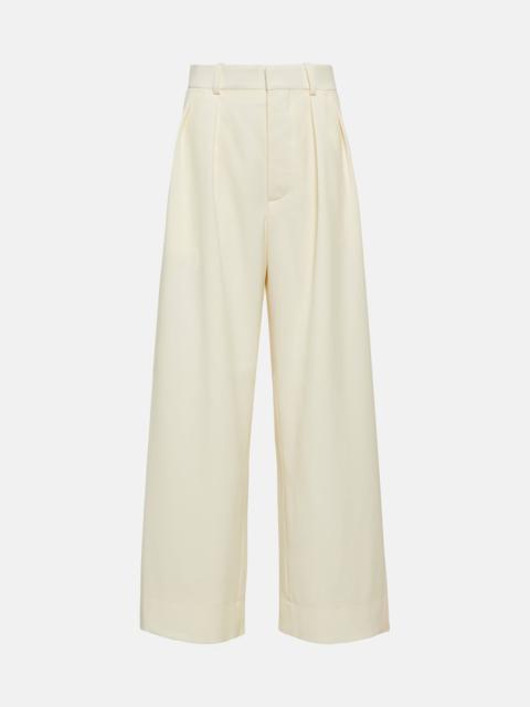 WARDROBE.NYC Low-rise wide-leg wool pants