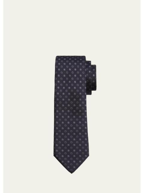 GIORGIO ARMANI Men's Filled Polka Dot Silk Tie