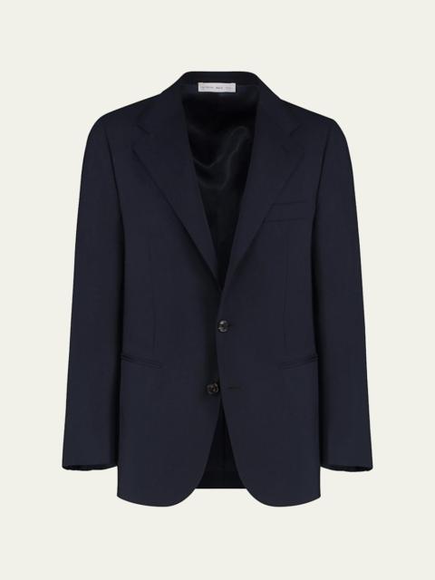 UMITBENAN Men's Super 120s Wool Single-Breasted Blazer