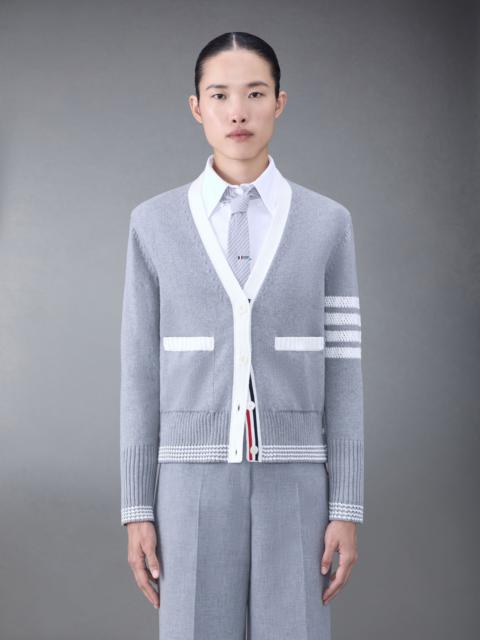Thom Browne 4-Bar V-neck cotton cardigan
