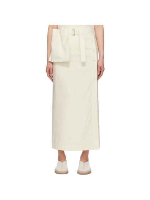 Lemaire Yellow Wrap Midi Skirt