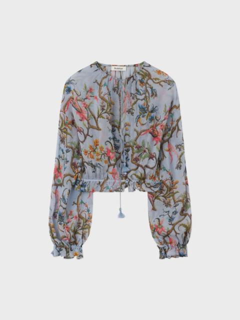 Rodebjer Blouse Piper Trailing Blue