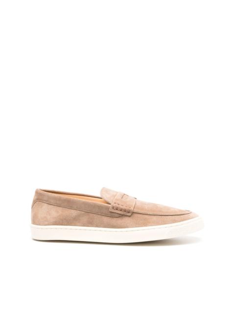 Brunello Cucinelli suede penny loafers