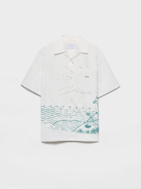 Prada Printed cotton bowling shirt