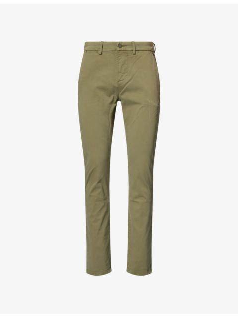 7 For All Mankind Mid-Rise Straight-Leg Cotton Chino Trousers