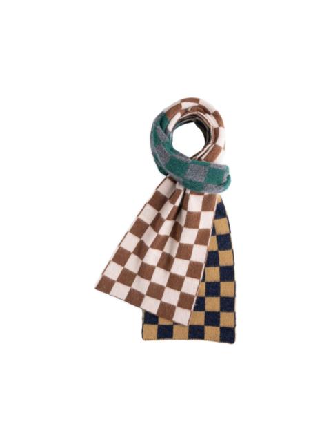 HOWLIN' Cosmic checkerboard-pattern knitted scarf
