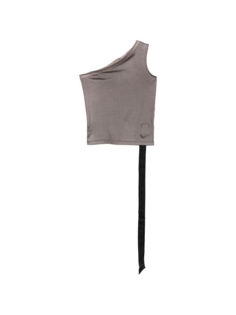 Rick Owens DRKSHDW one-shoulder ribbon top