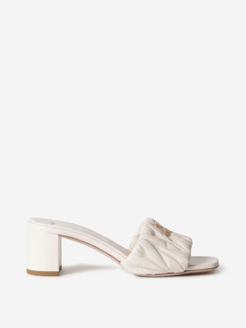 Miu Miu MATELASSÉ LEATHER SANDALS